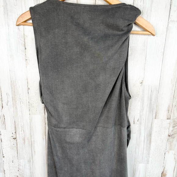 Topshop Women's Sleeveless Gray Side Cut Out T Shirt Dress Size M 8-10 - Picture 7 of 11